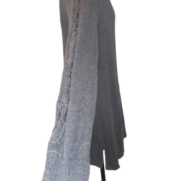 NWT Lauren Conrad Grey Sweater Crew Neck Long Sleeve Dress Tunic Medium - Picture 2 of 5